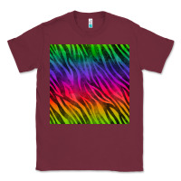 Burgundy colorful zebra seamless pattern Classic Tee - BundleAndBundleShop