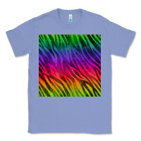 Colony Blue colorful zebra seamless pattern Classic Tee - BundleAndBundleShop