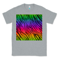 Heather Grey colorful zebra seamless pattern Classic Tee - BundleAndBundleShop