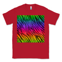 Red colorful zebra seamless pattern Classic Tee - BundleAndBundleShop
