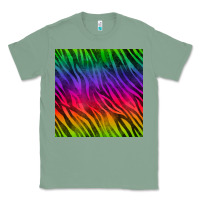 Sage colorful zebra seamless pattern Classic Tee - BundleAndBundleShop