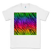 White colorful zebra seamless pattern Classic Tee - BundleAndBundleShop