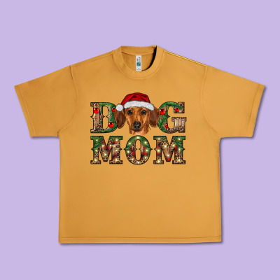 Christmas Dog Mom Dachshund Urban Heavy Tee Designed By Ranaportraitstore