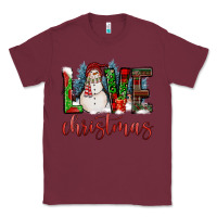 Burgundy love christmas Classic Tee - FaDigitalArtStudio