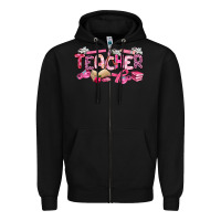 Black breast cancer teacher Zipper Hoodie - Artiststas