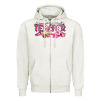 Oatmeal Heather breast cancer teacher Zipper Hoodie - Artiststas