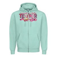 Seafoam breast cancer teacher Zipper Hoodie - Artiststas