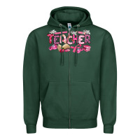 Sports Green breast cancer teacher Zipper Hoodie - Artiststas