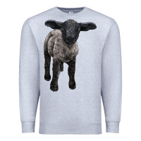 Heather Grey suffolk baby sheep Premium Sweatshirt - LillyAllenDesigns