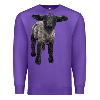 Purple suffolk baby sheep Premium Sweatshirt - LillyAllenDesigns