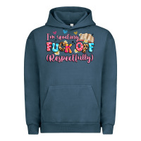 Pigment Midnight Navy i'm reading fuck off respectfully Urban Hoodie - Artiststas