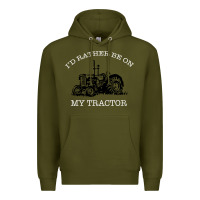 Army Green I'D Rather Be On My Tractor Premium Hoodie - Bettercallsaul