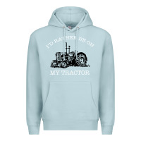 Blue Mist I'D Rather Be On My Tractor Premium Hoodie - Bettercallsaul