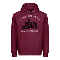 Burgundy I'D Rather Be On My Tractor Premium Hoodie - Bettercallsaul