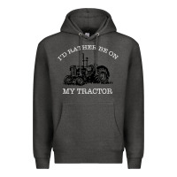 Charcoal Heather I'D Rather Be On My Tractor Premium Hoodie - Bettercallsaul