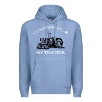 Colony Blue I'D Rather Be On My Tractor Premium Hoodie - Bettercallsaul