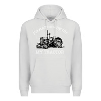 Dove Grey I'D Rather Be On My Tractor Premium Hoodie - Bettercallsaul