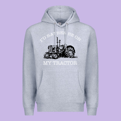 I'd Rather Be On My Tractor Premium Hoodie Designed By Bettercallsaul