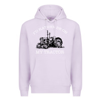 Lilac I'D Rather Be On My Tractor Premium Hoodie - Bettercallsaul