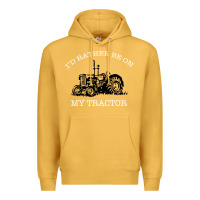 Mustard I'D Rather Be On My Tractor Premium Hoodie - Bettercallsaul