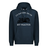 Navy I'D Rather Be On My Tractor Premium Hoodie - Bettercallsaul