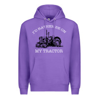 Purple I'D Rather Be On My Tractor Premium Hoodie - Bettercallsaul