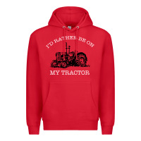 Red I'D Rather Be On My Tractor Premium Hoodie - Bettercallsaul