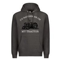 Smoke I'D Rather Be On My Tractor Premium Hoodie - Bettercallsaul