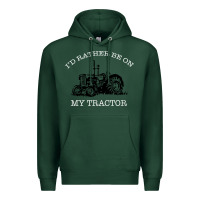 Sports Green I'D Rather Be On My Tractor Premium Hoodie - Bettercallsaul