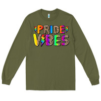 Army Green prıde vıbes Long Sleeve Tee - AdoDesignShop