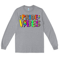 Heather Grey prıde vıbes Long Sleeve Tee - AdoDesignShop