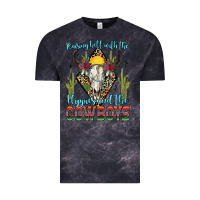 Cloud Black raising hell with the hippies and the cowboys Vintage Tee - Zillion Design Studio