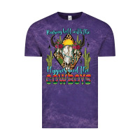 Cloud Purple raising hell with the hippies and the cowboys Vintage Tee - Zillion Design Studio