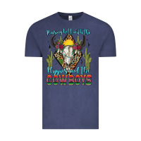 Vintage Denim raising hell with the hippies and the cowboys Vintage Tee - Zillion Design Studio