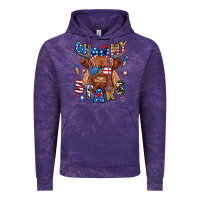 Cloud Purple oh my stars highland cow Vintage Hoodie - RanaPortraitStore