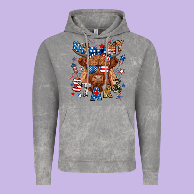Vintage Hoodie oh my stars highland cow