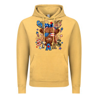 Vintage Mustard oh my stars highland cow Vintage Hoodie - RanaPortraitStore