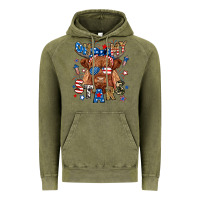 Vintage Olive oh my stars highland cow Vintage Hoodie - RanaPortraitStore