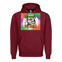 Burgundy supports your local witches tumbler Zipper Hoodie - BundleAndBundleShop