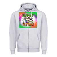 Heather Grey supports your local witches tumbler Zipper Hoodie - BundleAndBundleShop
