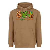 Toasted Coconut peace love st patricks day Heavyweight Hoodie - NancyCooperArtShop