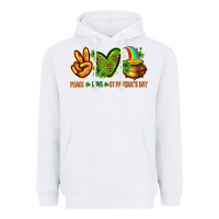 White peace love st patricks day Heavyweight Hoodie - NancyCooperArtShop