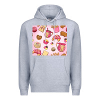 Heather Grey mexican pan dulce Premium Hoodie - MaliasSmallBusiness