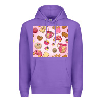 Purple mexican pan dulce Premium Hoodie - MaliasSmallBusiness