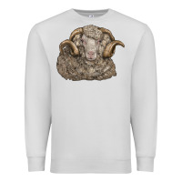 Dove Grey merino wool sheep head Premium Sweatshirt - LillyAllenDesigns