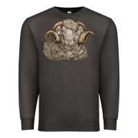 Smoke merino wool sheep head Premium Sweatshirt - LillyAllenDesigns