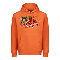 Carrot cowgirl hat with gifts and cookies Premium Hoodie - AdoDesignShop