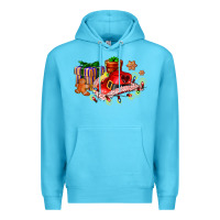 Ocean Blue cowgirl hat with gifts and cookies Premium Hoodie - AdoDesignShop