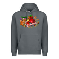 Rock cowgirl hat with gifts and cookies Premium Hoodie - AdoDesignShop