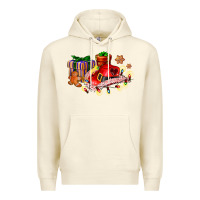 Sandshell cowgirl hat with gifts and cookies Premium Hoodie - AdoDesignShop
